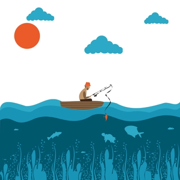 Free Fishing Clipart Template to Edit Online