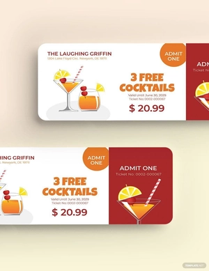 Simple Drink Ticket Template