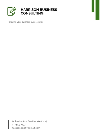 Free Small Business Consultant Letterhead Template to Edit Online