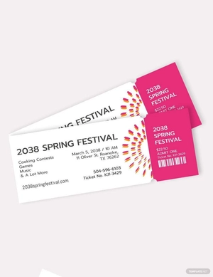 Simple Festival Ticket Template