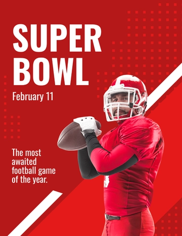 Free Super Bowl Ad Flyer Template to Edit Online