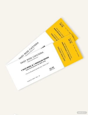 Simple Food Ticket Template