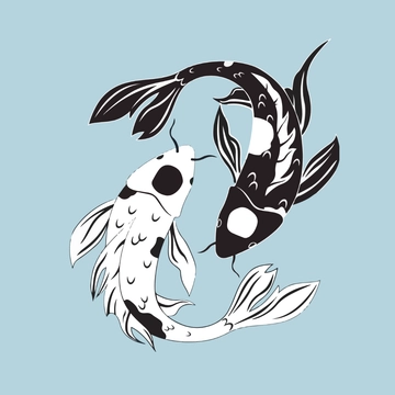 Free Yin Yang Fish Clipart Template to Edit Online