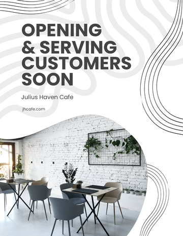 Free Cafe Opening Announcement Flyer Template to Edit Online