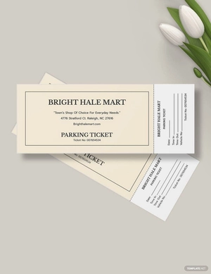 Simple Parking Ticket Template