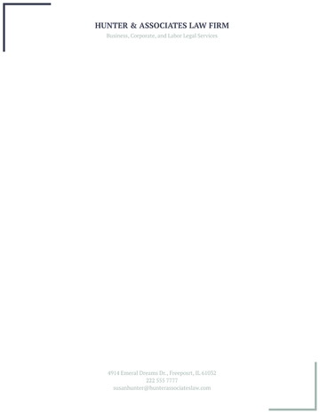 Free Simple Law Firm Letterhead Template to Edit Online