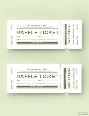 Simple Raffle Ticket Template