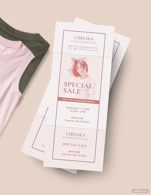 Simple Sale Ticket Template