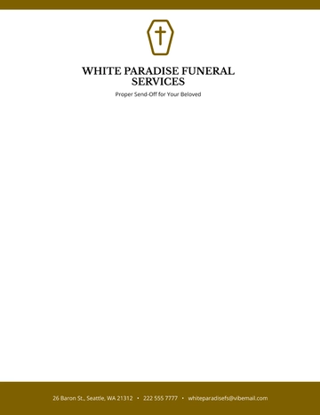 Free Funeral Services Letterhead Template to Edit Online