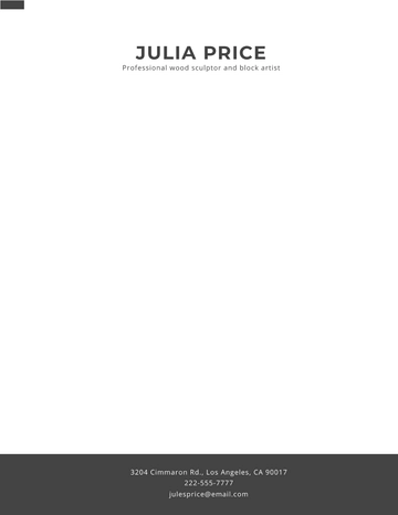 Free Elegant Artist Letterhead Template to Edit Online