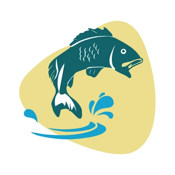 Free Jumping Fish Clipart Template to Edit Online