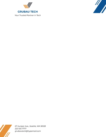 Free Technology business letterhead template to Edit Online