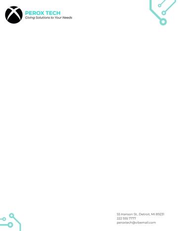 Free Minimalist tech letterhead Template to Edit Online