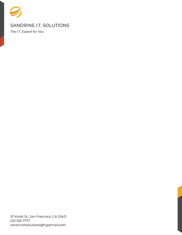 Free Information Technology Letterhead Template to Edit Online
