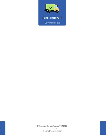Free Transport Company Letterhead Template to Edit Online