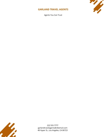 Free Travel Agents Letterhead Template to Edit Online