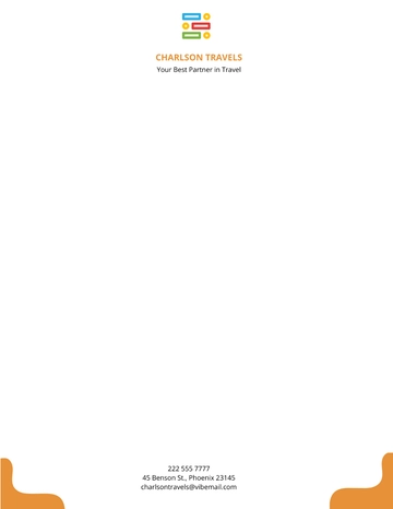 Free Travel Company Letterhead Template to Edit Online