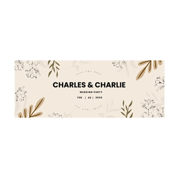Free Wedding Banner Vector Template to Edit Online