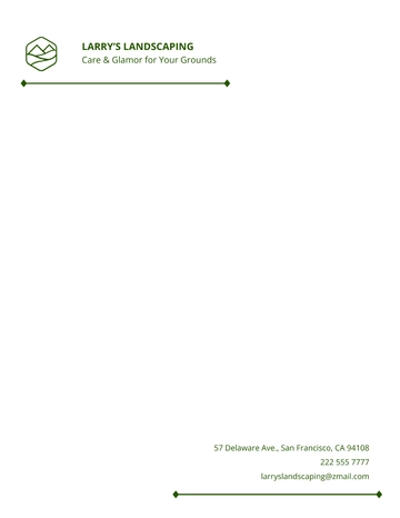 Free Landscaper Letterhead Template to Edit Online