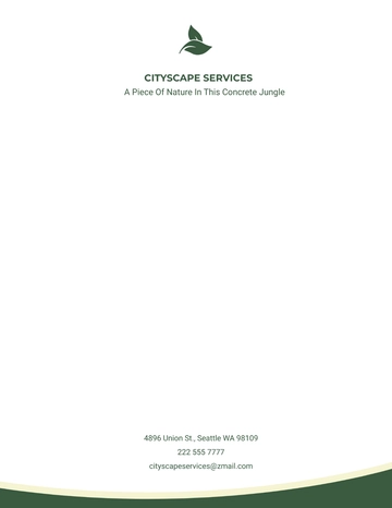 Free Urban Landscaping Letterhead Template to Edit Online