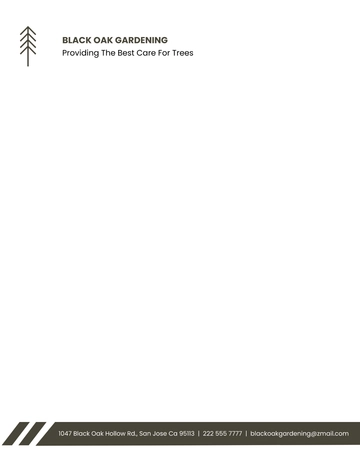 Free Tree Services Letterhead Template to Edit Online