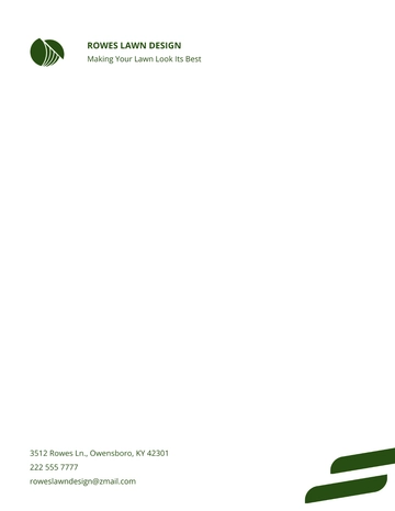 Free Landscape Design Letterhead Template to Edit Online