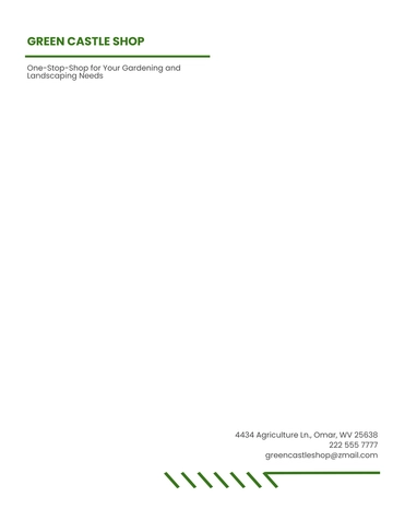 Free Landscape and Garden Store Letterhead Template to Edit Online
