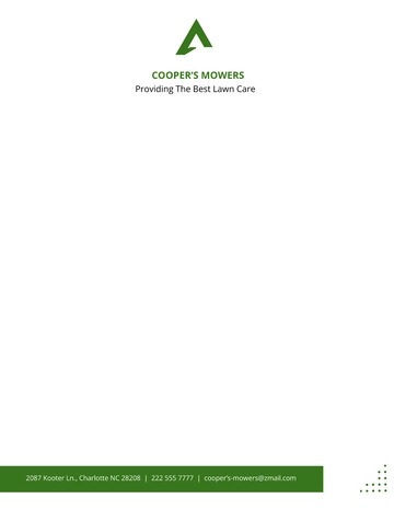Free Lawn Care and Mowing Letterhead Template to Edit Online