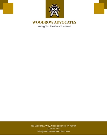 Free Legal Advocacy Letterhead Template to Edit Online