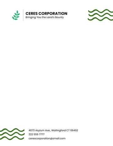 Free Agriculture Business Letterhead Template to Edit Online