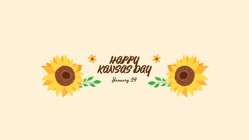 Free Happy Kansas Day Youtube Banner Template to Edit Online