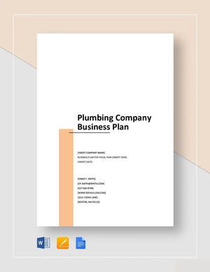 Plumbing Company Business Plan Template