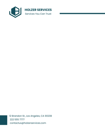 Free Formal Service Letterhead Template to Edit Online