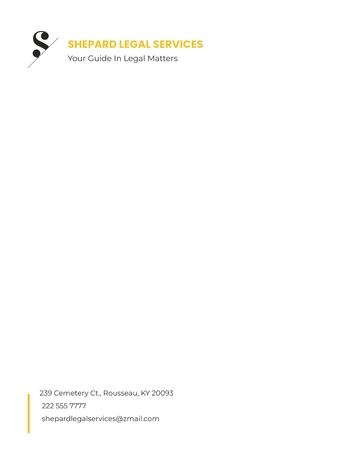 Free Attorney Services Letterhead Template to Edit Online