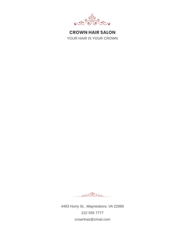 Free Hair Salons Letterhead Template to Edit Online