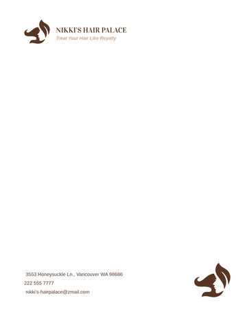 Free Hairstylist Letterhead Template to Edit Online