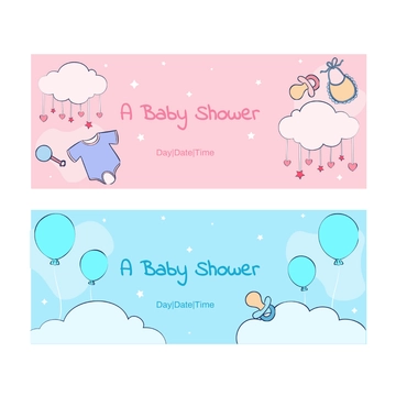 Free Baby Shower Banner Vector Template to Edit Online