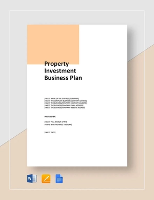 Property Investment Business Plan Template Property Investment Business Plan Template