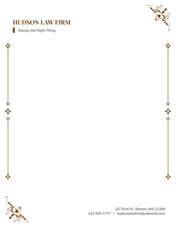 Free Vintage Law Firm Letterhead Template to Edit Online