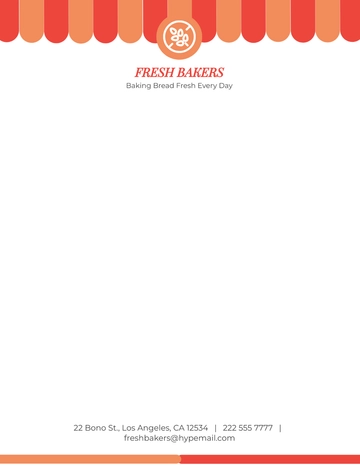 Free Bakeries Letterhead Template to Edit Online