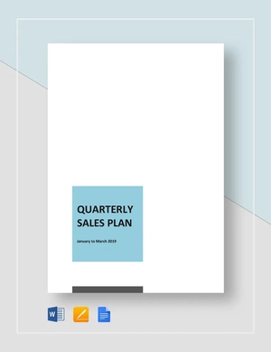 Quarterly Sales Plan Template