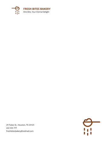 Free Bakery Shop Letterhead Template to Edit Online