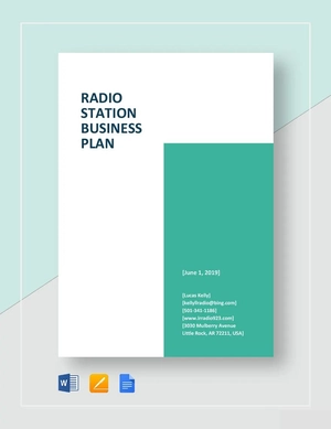 Radio Station Business Plan Template Radio Station Business Plan Template