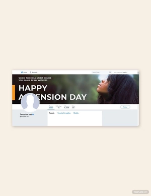 Ascension Day Twitter Header Cover Template