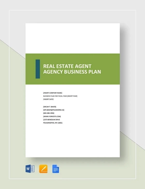 Real Estate Agent/Agency Business Plan Template