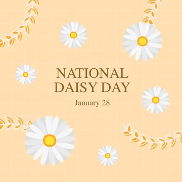 Free National Daisy Day Instagram Post Template to Edit Online