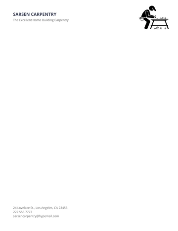Free Home Building Carpentry Letterhead Template to Edit Online