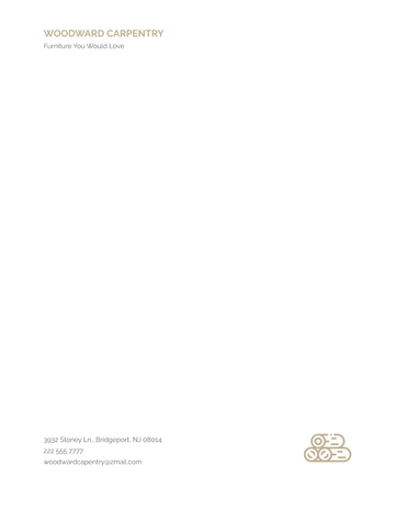 Free Carpentry & Woodworking Letterhead Template to Edit Online