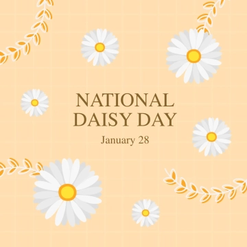Free National Daisy Day Linkedin Post Template to Edit Online
