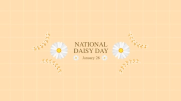 Free National Daisy Day Youtube Banner Template to Edit Online
